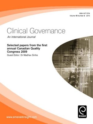 cover image of Clinical Governance: An International Journal, Volume 15, Issue 2